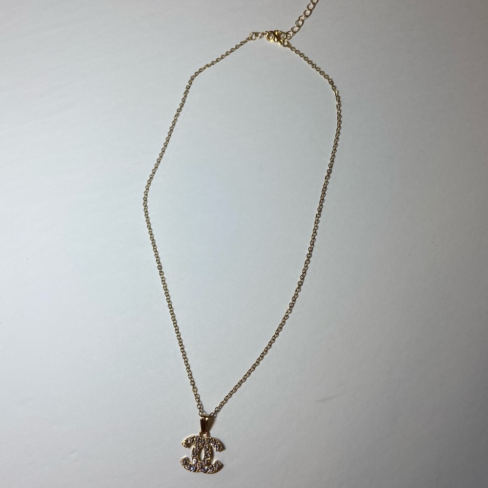 Handmade Reworked Goldtone Chanel Charm Ne…